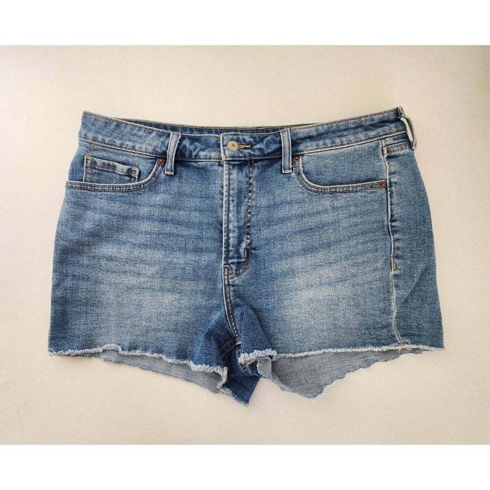 Old Navy Jean Short Womens 14X3 Distressed OG Straight HighRise Festival Beach